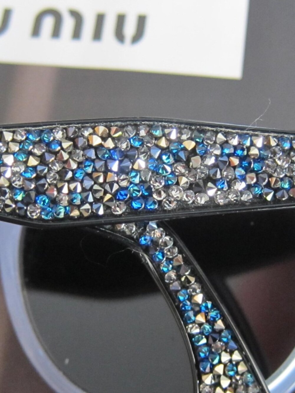 MIU MIU CRYSTAL ROCK SUNGLASSES VIOLET VMU O8N TKV-101 AMAZING! - Picture 5 of 9